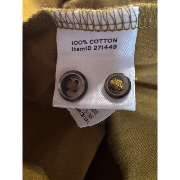 LL Bean Sz XS Mustard Gold Button Front Utility Shirt Casual Outdoor Chore Top - Picture 7 of 9